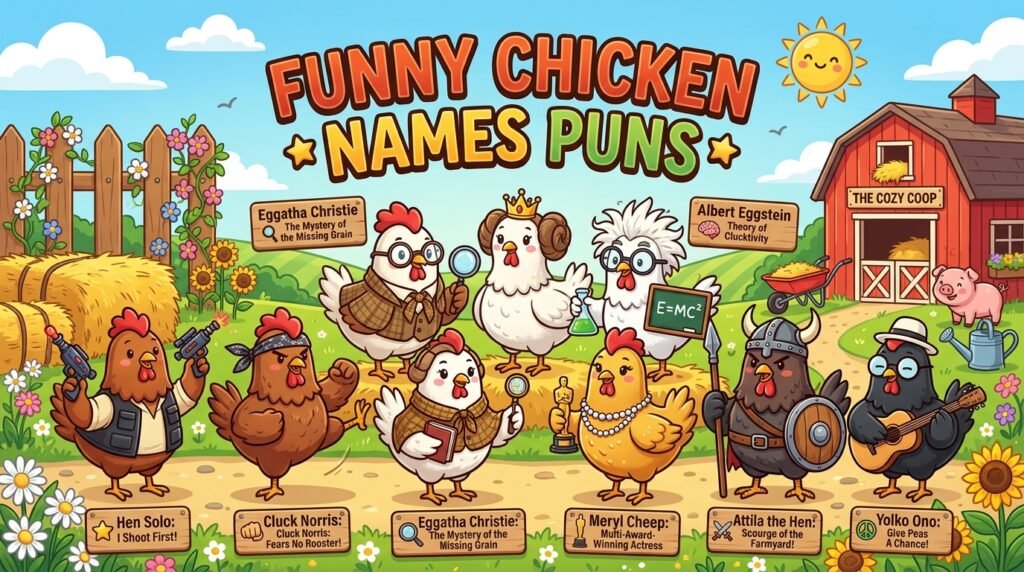 Funny Chicken Names Puns