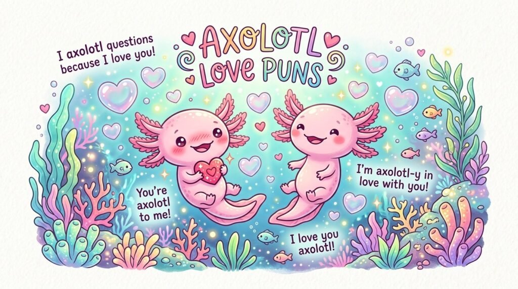 Axolotl Love Puns
