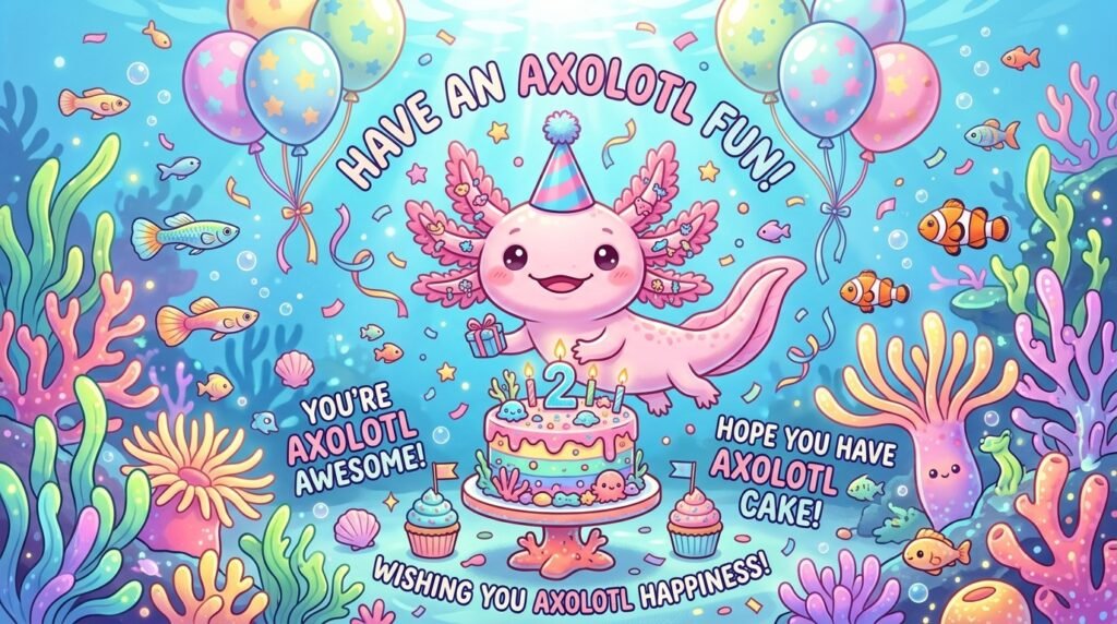 Axolotl Birthday Puns