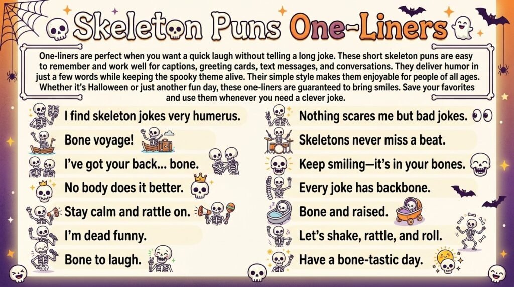 Skeleton Puns One-Liners