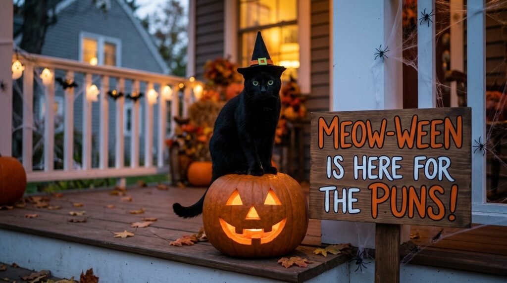 Cat Halloween Puns