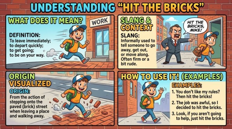 Hit the Bricks Meaning