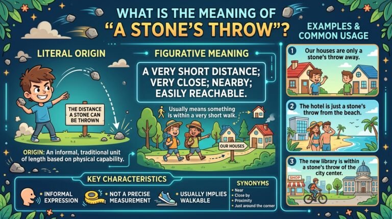 a stone's throw meaning