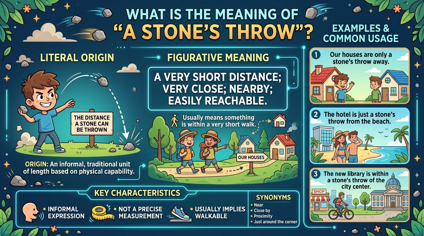 a stone's throw meaning